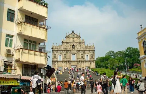 Historické ruiny svätého Pavla v Macau